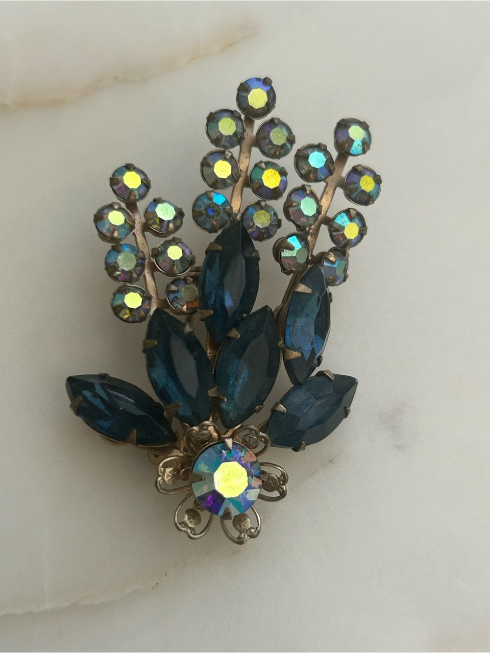 Vintage Floral Bouquet Brooch